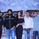 Mumbai: Actors Farhan Akhtar, Yash and Srinidhi Shetty with producers Vijay Kirgandur and Ritesh Sidhwani at the trailer launch of their upcoming film "K.G.F" in Mumbai, on Dec 5, 2018. (Photo: IANS) by .