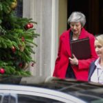 LONDON, Dec. 4, 2018 (Xinhua) -- British Prime Minister Theresa May (L) leaves 10 Downing Street in London, Britain, on Dec. 4, 2018. British MPs on Tuesday voted by 311 to 293 to find ministers in contempt of parliament over their failure to publish the full legal advice on the Brexit deal. (Xinhua/Stephen Chung/IANS) by . 