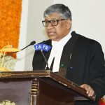 Hyderabad: Justice Thottathil Bhaskaran Nair Radhakrishnan takes oath as the Chief Justice of Hyderabad High Court for the States of Telangana and Andhra Pradesh at a swearing-in ceremony, in Hyderabad on July 7, 2018. (Photo: IANS) by . 