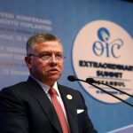 ISTANBUL, Dec. 13, 2017 (Xinhua) -- Jordanian monarch King Abdullah II delivers a speech during the extraordinary summit of the Organization of Islamic Cooperation (OIC) in Istanbul, Turkey, on Dec. 13, 2017. Turkish President Recep Tayyip Erdogan on Wednesday urged the Islamic world to recognize Jerusalem as the capital of Palestine, while Palestinian President Mahmoud Abbas refused any U.S. involvement in the peace process. (Xinhua/Anadolu Agency/IANS) by .