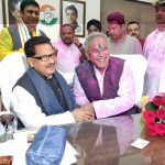 Raipur: Chhattisgarh Congress president Bhupesh Baghel and party leader P.L. Punia celebrate at the party office after the party swept Chhattisgarh Assembly elections, in Raipur on Dec 11, 2018. (Photo: IANS) by . 