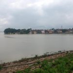 Allahabad: A view of swollen Ganga river in Allahabad on Sept 4, 2018. (Photo: IANS) by .