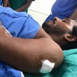 Visakhapatam: YSR Congress Party President Y.S. Jaganmohan Reddy at City Neuro Hospital after he was attacked with a knife by a young man who, according to the police, sneaked up to him with a request to take a selfie, on Oct 25, 2018. The attacker, identified as Jaripalli Srinivas, works as a waiter at a restaurant at the airport. A commandant of the Central Industrial Security Force (CISF) overpowered the attacker, who was handed over to police. (Photo: IANS) by .