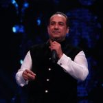 Mumbai: Pakstani singer Rahat Fateh Ali Khan on the sets of Zee TV`s Sa Re Ga Ma Pa, in Mumbai, on June 14, 2016. (Photo: IANS) by .