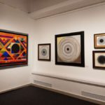 New Delhi: Paintings of painter Sayed Haider Raza exhibited at "Uttar Raag" exhibition in New Delhi on July 1, 2018. (Photo: IANS) by .