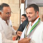 Bengaluru: Congress president Rahul Gandhi being welcomed by Karnataka party president Dinesh Gundu Rao on his arrival to meet and interact with the employees of the state-run Hindustan Aeronautics Ltd (HAL), in Bengaluru on Oct 13, 2018. (Photo: IANS) by .