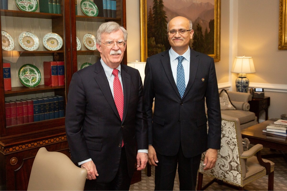 India's Foreign Secretary Vijay Gokhale met with US National Security Adviser John Bolton in Washington on Wednesday, March 13, 2019. (Photo: White House/IANS) by .
