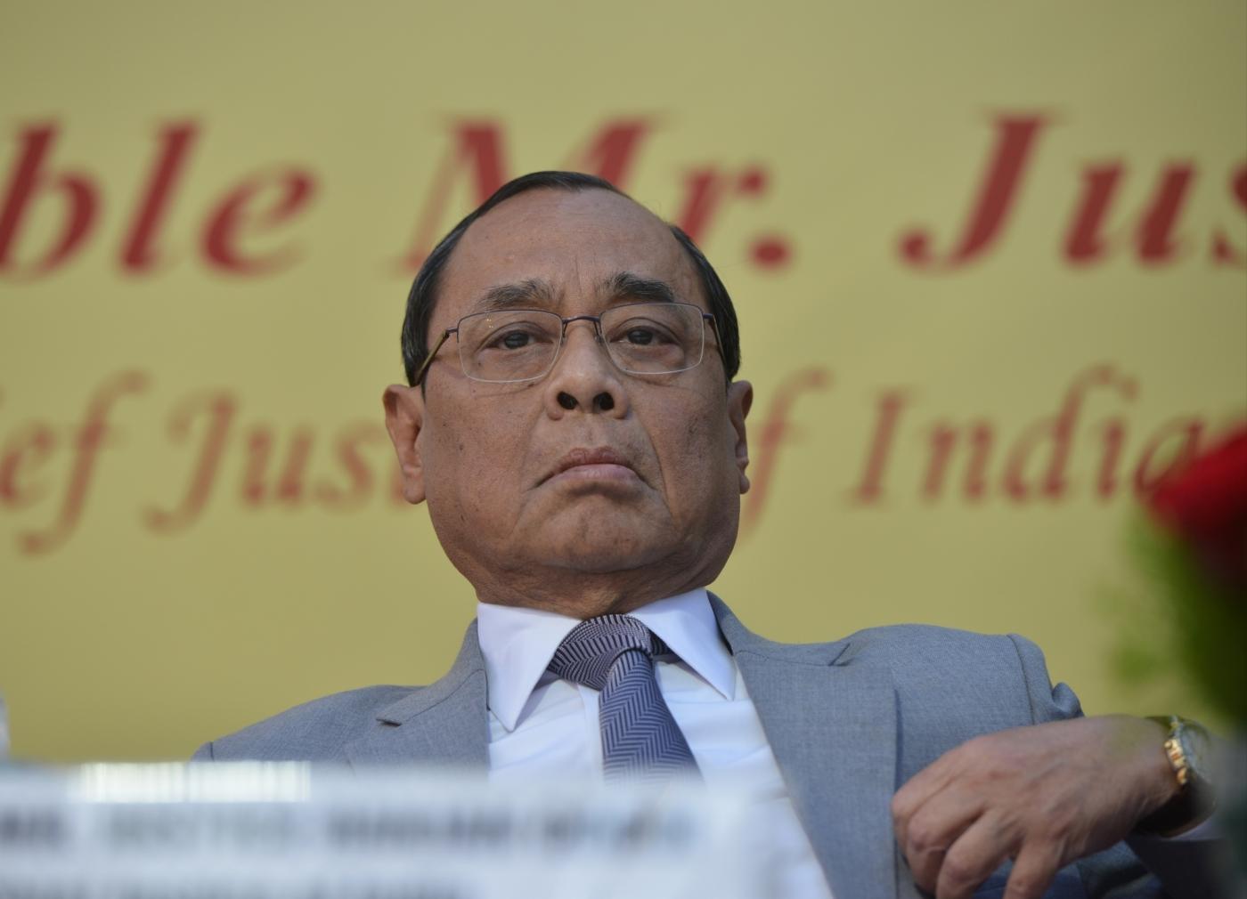 New Delhi: Chief Justice of India Ranjan Gogoi during the farewell ceremony of Justice A.K. Sikri in New Delhi, on March 6, 2019. (Photo: IANS) by . 
