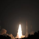 Sriharikota: Polar Satellite Launch Vehicle (PSLV) 44 carrying Defence Research and Development Organisation's (DRDO) "Microsat R" and "Kalamsat" lifts off from Sriharikota, Andhra Pradesh on Jan 24, 2019. (Photo: IANS/ISRO) by . 