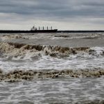 Bagerhat, May 4, 2019 (Xinhua) -- Photo taken on May 4, 2019 shows the Port of Mongla during a cyclonic tidal surge in Bagerhat District, Bangladesh. At least six people were killed as cyclone Fani slammed Bangladesh's coastlines after making landfall in the southern region on Saturday, official at Bangladesh's Disaster Management Ministry Mahtab Uddin told Xinhua. (Xinhua/Stringer/IANS) by .