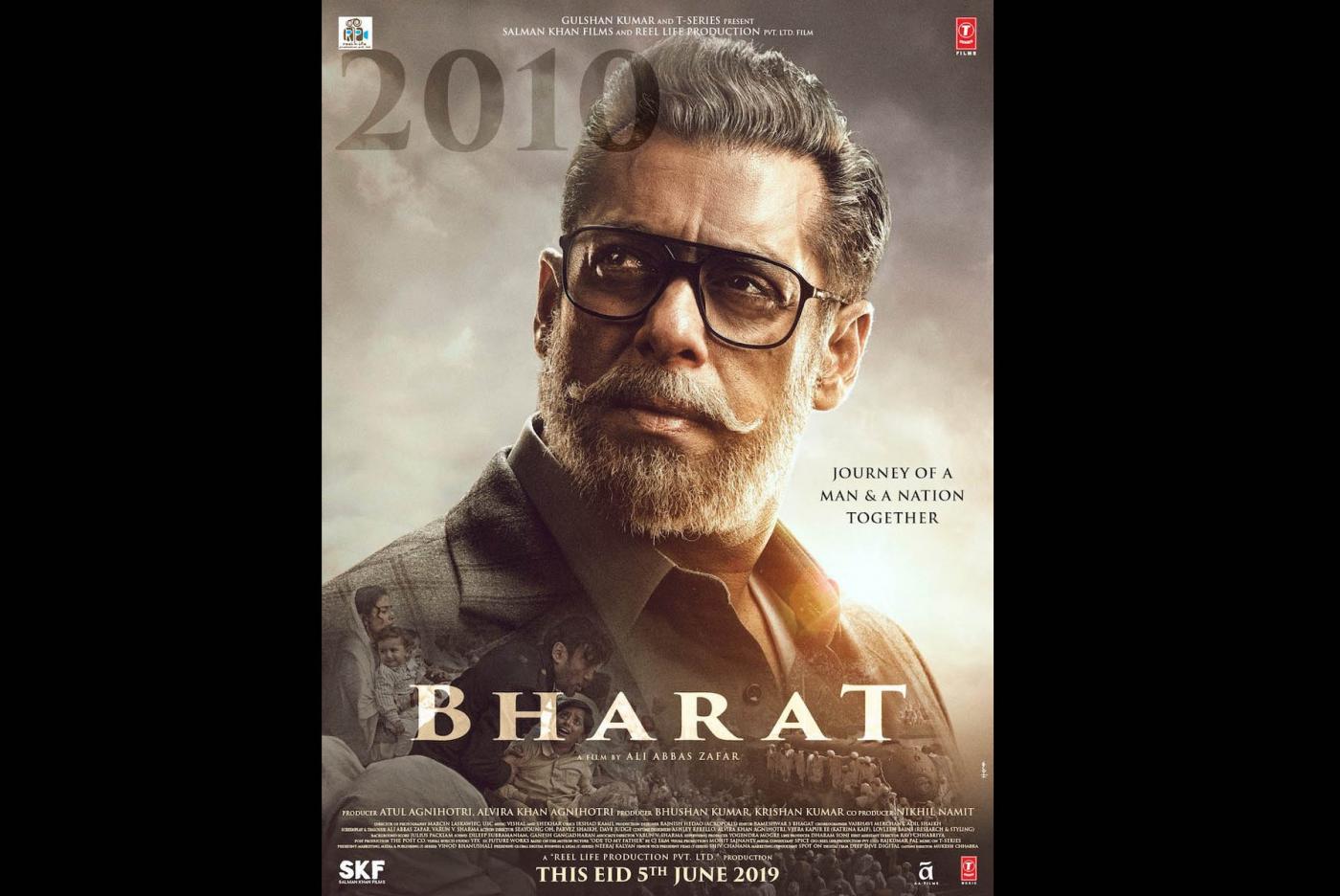 Superstar Salman Khan, known for his chiselled looks, flaunts a bearded old look in "Bharat". The 53-year-old actor gave a glimpse into the look on Monday via social media. by . 