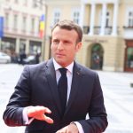 SIBIU, May 9, 2019 (Xinhua) -- French President Emmanuel Macron arrives in the Grand Square in front of the Sibiu City Hall to attend the European Union (EU) informal summit in Sibiu, Romania, May 9, 2019. The leaders of the EU member states on Thursday agreed on defending "one Europe" and upholding the rules-based international order in their "10 commitments" declaration, made at an informal summit in Sibiu. (Xinhua/Chen Jin/IANS) by . 