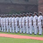 US Navy chief Admiral John Richardson inspects a guard of honour in New Delhi on Monday, May 13. (Photo: US Navy/IANS) by .