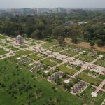 Aerial view over the newly constructed main spine of the Sunder Nursery public garden. (Photo Credit: The Aga Khan Trust for Culture) by .