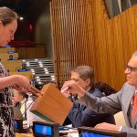 India's Permanent Representative Syed Akbaruddin votes on Tuesday, May 7, 2019, in the election of members of the International Narcotics Control Baord. Jagjit Pavadia of India was re-elected with the highest number of votes. (Photo: Indian Mission/IANS) by .