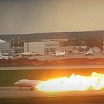 Moscow, May 5, 2019 (Xinhua) A passenger plane is seen on fire during its emergency landing in Sheremetyevo International Airport in Moscow, Russia, on May 5, 2019. Russia's Investigative Committee confirmed 37 survivors from 78 people aboard an SSJ-100 passenger plane en route to the northwestern Russian city of Murmansk that was on fire during an emergency landing in the Sheremetyevo International Airport in Moscow Sunday. (Xinhua/Sergei/IANS) by .