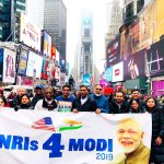 New York: Overseas Friends of BJP and NRIs4Modi at a rally in support of the BJP and Prime Minister Narendra Modi at New York's Times Square in March, 2019. (Photo: NRIs4Modi Tweet) by . 