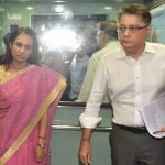 New Delhi: Former ICICI Bank chief Chanda Kochhar and her husband Deepak Kochhar arrive to appear before the Enforcement Directorate (ED) in connection with the Rs 1,875-crore Videocon loan case in New Delhi on May 13, 2019. (Photo: IANS) by . 