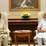 New Delhi: Bihar Governor Ram Nath Kovind and the Presidential candidate of the ruling National Democratic Alliance (NDA) meets Prime Minister Narendra Modi in New Delhi on June 19, 2017. (Photo: IANS/PIB) by . 
