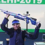 New Delhi: India's Apurvi Chandela, who won the first gold for India at the ISSF World Cup by finishing on top of the women's 10 metre Air Rifle category, in New Delhi on Feb 23, 2019. (Photo: IANS) by . 