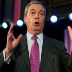 LONDON, Nov. 28, 2016 (Xinhua) -- Outgoing UKIP leader Nigel Farage makes a speech before congratulating newly elected Paul Nuttall on Nov. 28, 2016, in London, Britain. Member of European Parliament (MEP) Paul Nuttall was named Monday as the new leader of the United Kingdom Independence Party (UKIP), one of Britain's major political parties. (Xinhua/Ray Tang/IANS) by . 