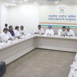 New Delhi: Congress leaders Shaktisinh Gohil, Kumari Selja, Priyanka Gandhi Vadra, Mukul Wasnik, Avinash Pandey and Ahmed Patel during Congress Working Committee (CWC) meeting at party's headquarter, in New Delhi, on March 25, 2019. (Photo: IANS) by .