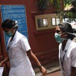 Ernakulam: Medical staff seen wearing masks at Ernakulam General Hospital. Kerala Health Minister K.K.Shailaja confirmed that the blood reports of a youth, suspected to be infected by the Nipah virus is positive on June 4, 2019. (Photo: IANS) by . 