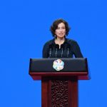 BEIJING, May 15, 2019 (Xinhua) -- UNESCO Director-General Audrey Azoulay delivers a speech at the opening ceremony of the Conference on Dialogue of Asian Civilizations (150519) at the China National Convention Center in Beijing, capital of China, May 15, 2019. (Xinhua/Ju Huanzong/IANS) by . 
