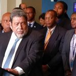 Ralph Gonsalves, the prime minister of St Vincent and Grenadines, speaks to reporters after his tiny Caribbean nation was elected to the United Nations Security Council on Friday, June 7, 2019. (Photo: Arul Louis/IANS) by . 