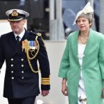 PORTSMOUTH (BRITAIN), June 5, 2019 (Xinhua) -- British Prime Minister Theresa May (R) attends the D-Day commemorations in Portsmouth, Britain, on June 5, 2019. British Prime Minister Theresa May and 15 world leaders joined Queen Elizabeth II in the English naval port city of Portsmouth Wednesday to commemorate the 75th anniversary of the D-Day landings. (Xinhua/IANS) by . 