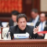BEIJING, April 27, 2019 (Xinhua) -- Pakistani Prime Minister Imran Khan speaks at the leaders' roundtable meeting of the Second Belt and Road Forum for International Cooperation at the Yanqi Lake International Convention Center in Beijing, capital of China, April 27, 2019. (Xinhua/Pang Xinglei/IANS) by .