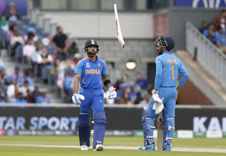 Manchester: India's Virat Kohli reacts after getting dismissed during the 1st Semi-final match of 2019 World Cup between India and New Zealand at Old Trafford in Manchester, England on July 10, 2019. (Photo: Surjeet Kumar/IANS) by . 