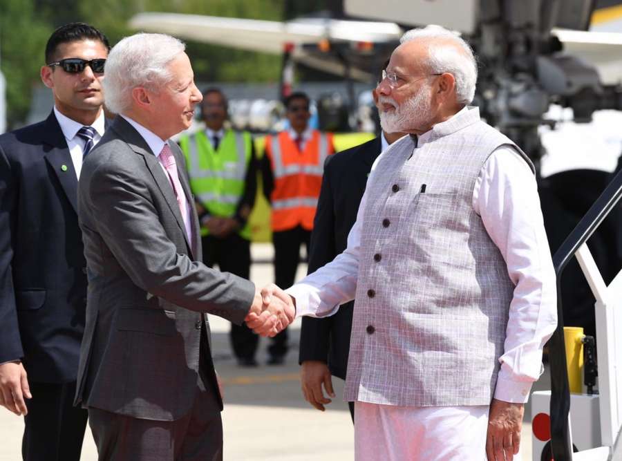 Houston: Prime Minister Narendra Modi arrives in Houston, US on Sep 22, 2019. (Photo: IANS/MEA) by .