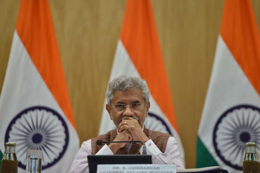 New Delhi: External Affairs Minister S. Jaishankar during a press conference on 100 days of Government, in New Delhi on Sep 17, 2019. (Photo: IANS) by . 