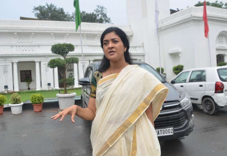New Delhi: AAP MLA Alka Lamba at Delhi Assembly in Aug 23, 2019. (Photo: IANS) by .
