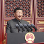 BEIJING, Oct. 1, 2019 (Xinhua) -- Chinese President Xi Jinping, also general secretary of the Communist Party of China (CPC) Central Committee and chairman of the Central Military Commission, delivers a speech at a grand rally to celebrate the 70th anniversary of the founding of the People's Republic of China at the Tian'anmen Square in Beijing, capital of China, Oct. 1, 2019. (Xinhua/Ju Peng/IANS) by Ju Peng. 