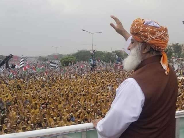 Jamiat Ulema-i-Islam-Fazl (JUI-F) chief Maulana Fazlur Rehman. by .