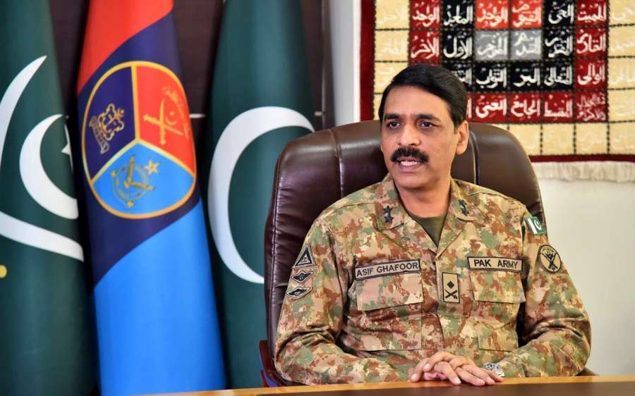 RAWALPINDI, May 17, 2019 (Xinhua) -- Photo provided by Inter-Services Public Relations (ISPR) shows Major General Asif Ghafoor, director general of ISPR, speaks during an interview with Chinese media in Rawalpindi, Pakistan on May 16, 2019. The China-Pakistan Economic Corridor (CPEC) is a living example of the deep-rooted friendship between the two countries and Pakistan is fully determined to ensure the security of the project, Pakistani military spokesperson said on Thursday. (Xinhua/Inter-Services Public Relations/IANS) by . 