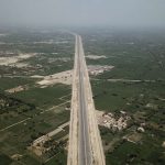 Multan (Pakistan), Aug. 5, 2019 (Xinhua) -- Arial photo taken on Aug. 5, 2019 shows the view of Sukkur-Multan Motorway in central Pakistan's Multan. The construction of the 392-km Sukkur-Multan Motorway under the China-Pakistan Economic Corridor (CPEC) has been completed. The motorway known as M5 in Pakistan was designed for speeds of up to 120 kmh with a total investment around 2.89 billion U.S. dollars. (Xinhua/Ahmad Kamal/IANS) by . 