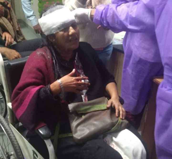 New Delhi: A professor who was assaulted by the miscreants being treated at a hospital after clashes erupted between groups of students at JNU campus in New Delhi on Jan 5, 2020. (Photo: IANS) by .