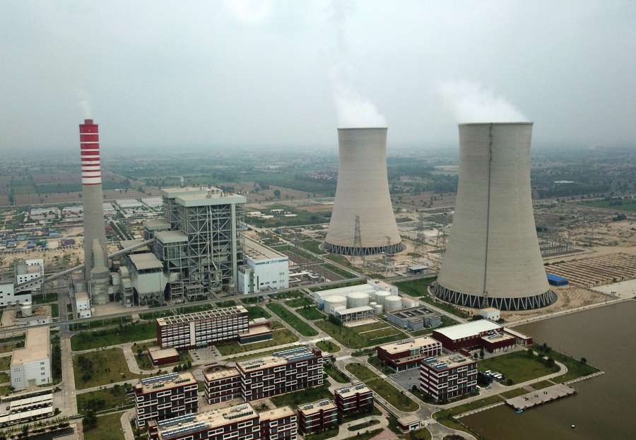 SAHIWAL (PAKISTAN), Aug. 11, 2019 (Xinhua) -- The aerial photo taken on Aug. 6, 2019 shows the Sahiwal Coal Power plant in Sahiwal, Punjab Province, Pakistan. Power plants under the China-Pakistan Economic Corridor (CPEC) have improved livelihood of Pakistanis by helping the government overcome severe electricity shortage. TO GO WITH: "Feature: CPEC power plant provides clean electricity, green environment to Pakistan" (Xinhua/Ahmad Kamal/IANS) by .