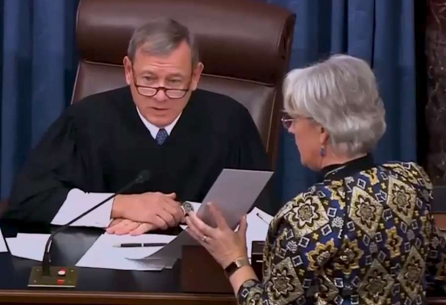 The United States Senate displays the results of the vote on summoning witnesses to the trial of President Donald Trump in the Senate on Friday, January 31, 2020. The motion to call witnesses proposed by Democrats was defeated 51-49. (Photo: Senate video) by . 