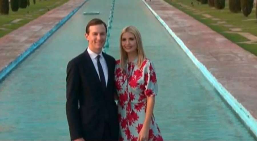 Agra: US President Donald Trump's daughter Ivanka Trump and son-in-law Jared Kushner pose in front of the Taj Mahal in Agra on Feb 24, 2020. (Photo: IANS) by . 