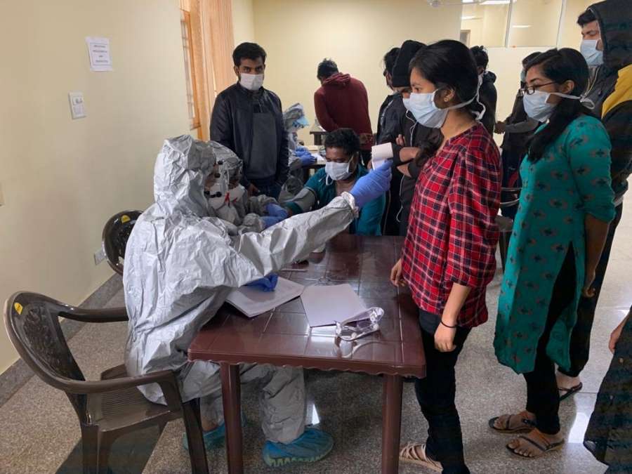 New Delhi: Samples of all 406 people who arrived from Wuhan, China collected for final test in view of the coronavirus outbreak, at ITBP Quarantine facility in Chhawla, New Delhi on Feb 14, 2020. Reports expected in 2-3 days. Periodical checkups also being done as per medical protocol. No fresh symptoms seen. (Photo: IANS/DPRO) by .