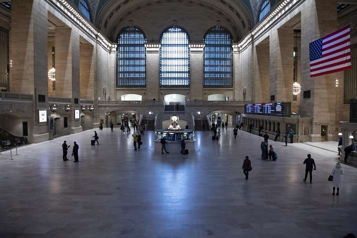 New York's Grand Central Station is almost empty on Tuesday, March 24, 2020, after the city was put under "Stay-at-Home" orders. The city has become the epicentre of Covid-19 pandemic. (Photo: UN/IANS) by . 