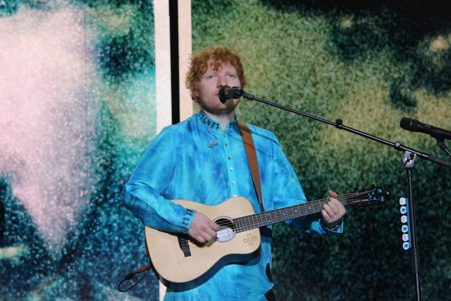 Mumbai: International Singer Ed Sheeran performs during his concert "Divide Tour" in Mumbai on Nov 19, 2017. (Photo:IANS) by . 