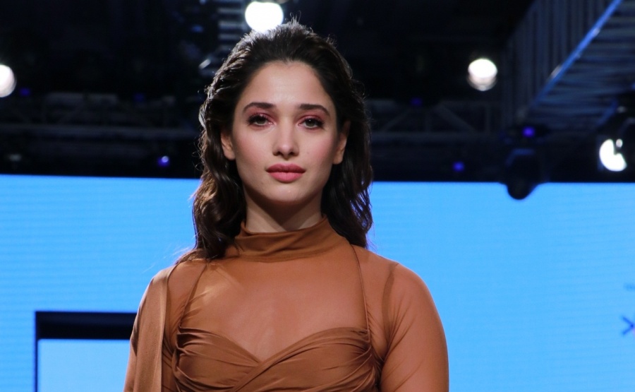 Mumbai: Actress Tamannaah Bhatia walks the ramp on Day 2 of the Bombay Times Fashion Week 2020, in Mumbai on March 14, 2020. (Photo: IANS) by .