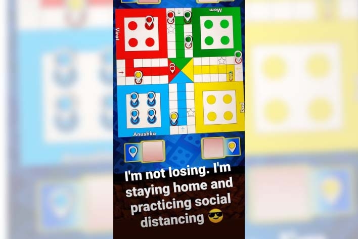 Lockdown diaries: It's ludo time for Anushka, Virat. by .