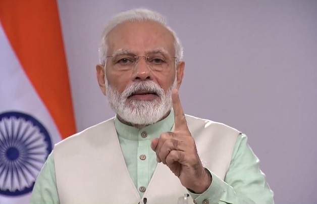 New Delhi: Prime Minister Narendra Modi message to the nation on the fight against corona, in New Delhi, on Apr 3, 2020. (Photo: IANS/BJP) by . 