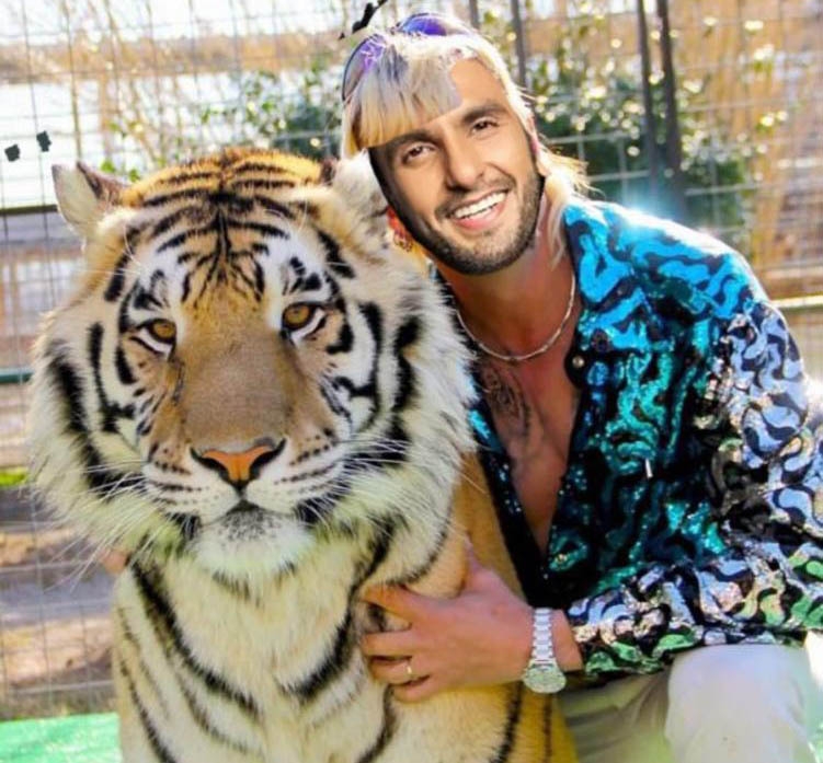Ranveer Singh turns Joe Exotic in Tiger King meme. by .